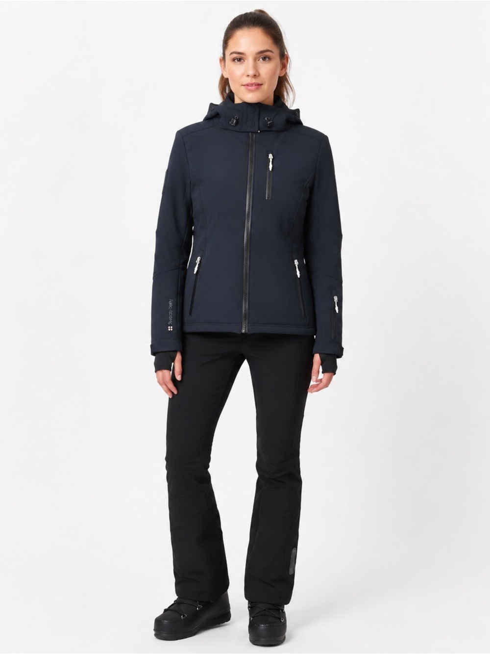 Sweaty Betty Exploration RECCO PrimaLoft Softshell Ski Jacket Navy S